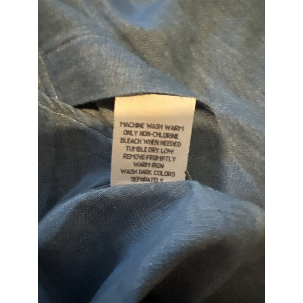 Bob Mackie Custom Made Denim Button Up Shirt Mens… - image 6